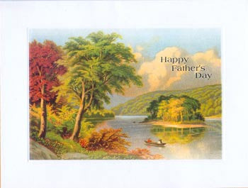 Father's Day Greeting Card - Boating on the Lake - Hampton Court Essential Luxuries