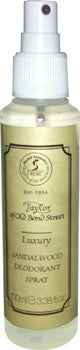 Taylor of Old Bond Street Sandalwood Luxury Deodorant Spray - Hampton Court Essential Luxuries