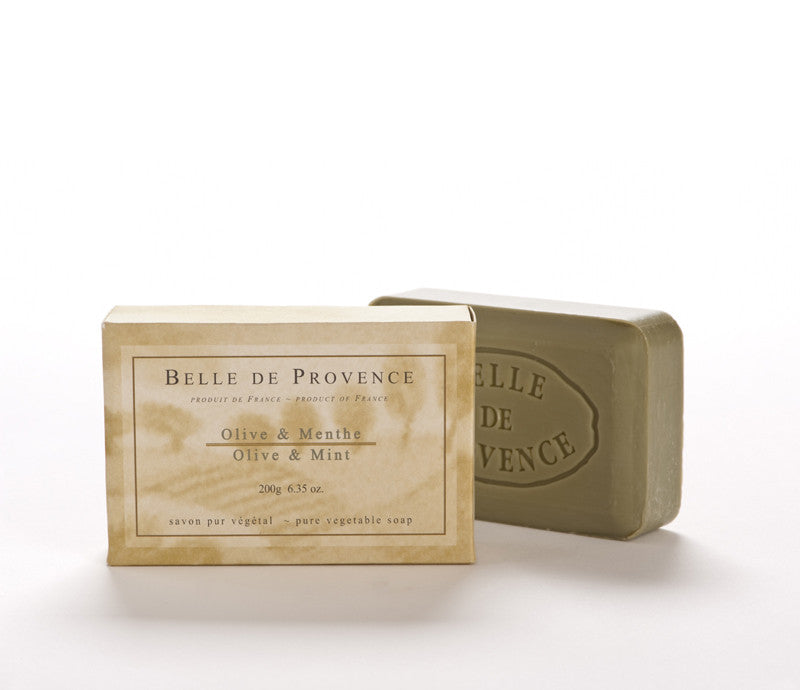 Belle de Provence Olive & Mint 200gm Soap - Hampton Court Essential Luxuries
