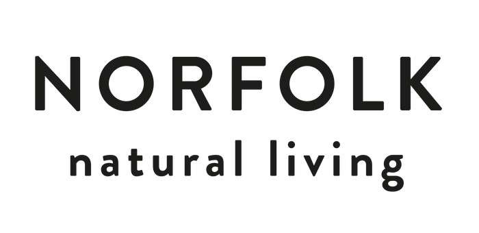 Norfolk natural living" text logo in black font on a white background.