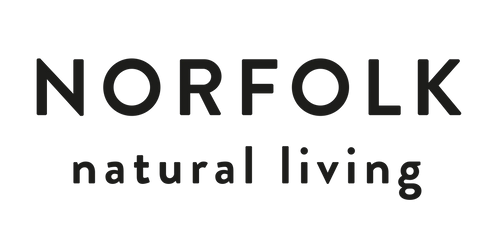 Text logo saying "NORFOLK natural living" in bold, black letters.