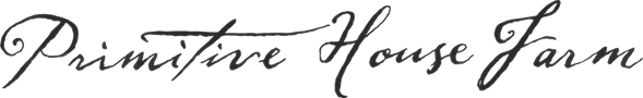 Cursive text reads "Primitive House Farm" in an elegant, handwritten style.