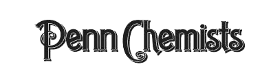 Stylized text reading "Penn Chemists" in an ornate, vintage font.