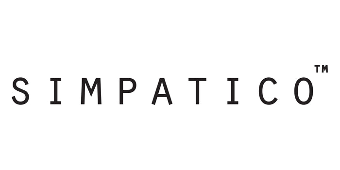 The image displays the word "SIMPATICO" in bold, black capital letters on a white background. There is a trademark symbol ™ next to the word.