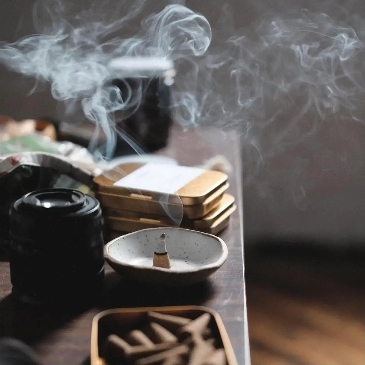 Commonwealth Provisions - Patchouli + Driftwood Incense Cones, Tin of 30