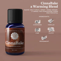 A brown Woolzies bottle labeled "Harvest Picnic Essential Oil Collection" sits beside text listing cinnamon, vanilla, lime, clove, and peppermint—ideal for fans of autumn scents and cozy harvest vibes.