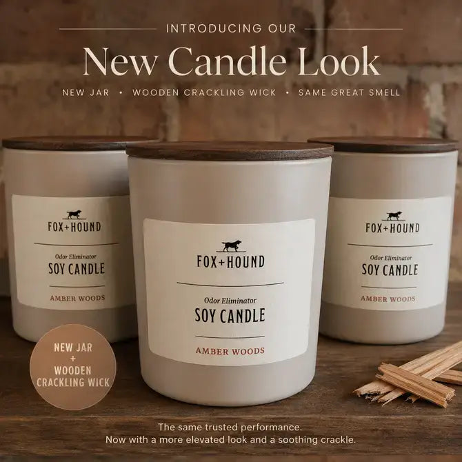 Fox + Hound Odor Eliminator Soy Candle - Tobacco Rose