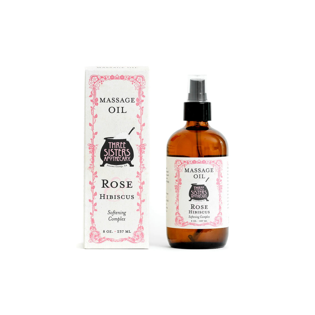 Three Sisters Apothecary Rose & Hibiscus Massage Oil