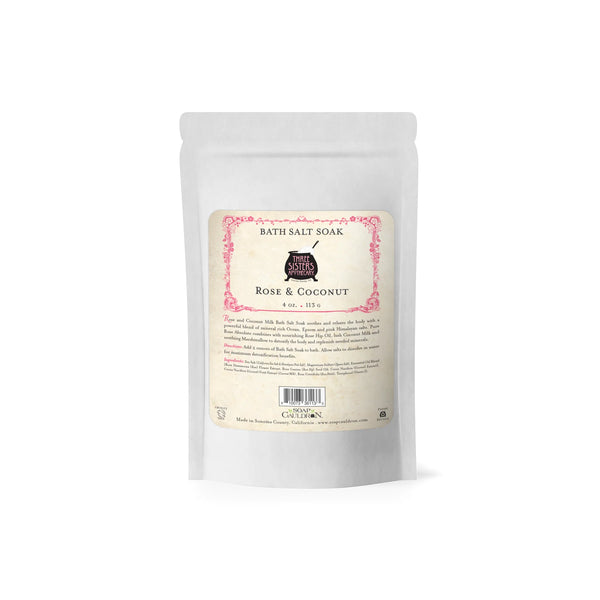 Three Sisters Apothecary Rose & Coconut Milk Bath Salt Soak