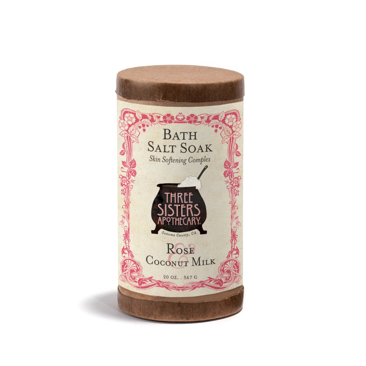 Three Sisters Apothecary Rose & Coconut Milk Bath Salt Soak
