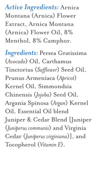 Three Sisters Apothecary Juniper & Cedar with Arnica Therapeutic Massage Oil