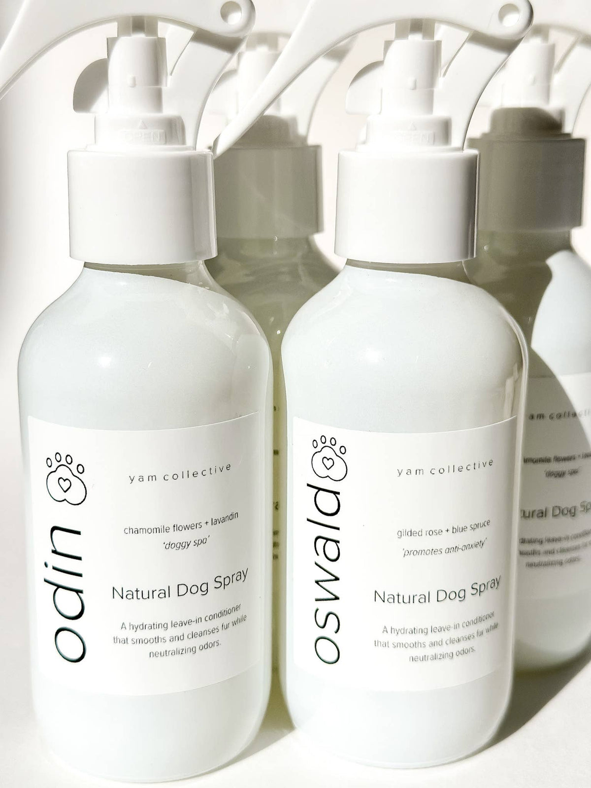 yam collective - Oswald Natural Dog Spray - Rose + Blue Spruce