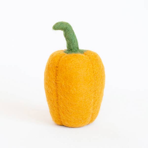 MODERNBEAST YELLOW WOOL BELL PEPPER Wool Dog Toy