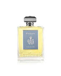 The Carthusia I Profumi di Capri Fiori di Capri Reed Diffuser (230ml) features a rectangular glass bottle with black cap and crest label, filled with light yellow fragrance—ideal for an elegant home scent or pairing with a reed diffuser.