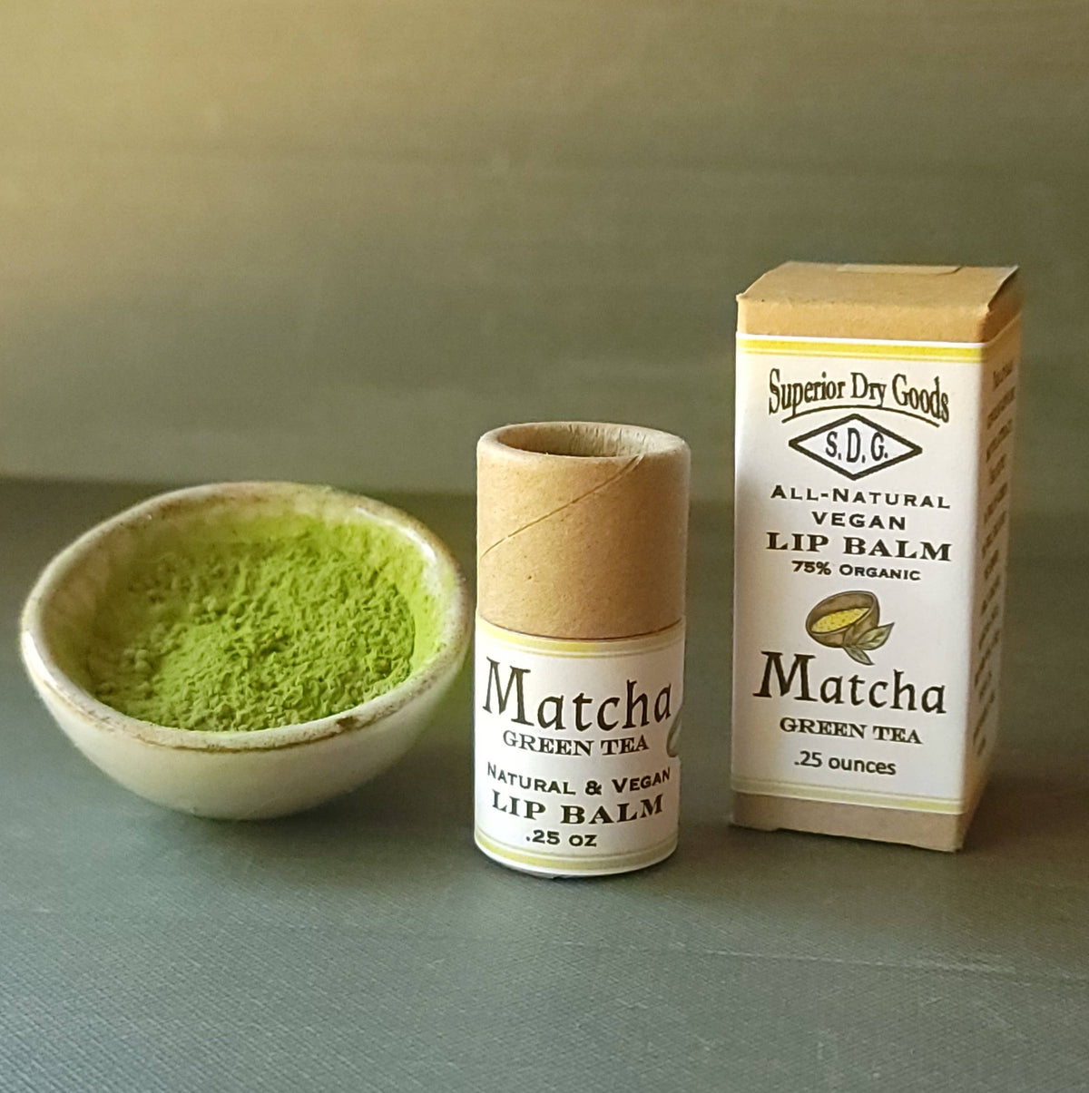 Superior Dry Goods Matcha Green Tea Lip Balm | All Natural