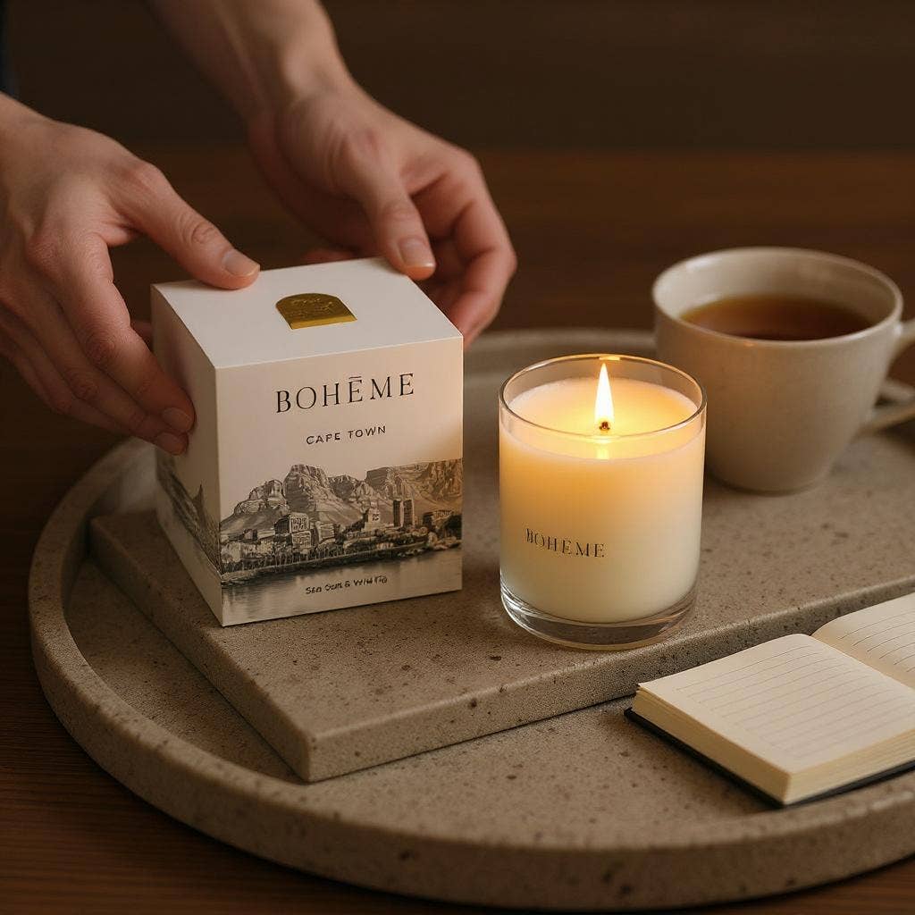 Boheme Fragrances Cape Town Candle – Sea Salt, Wild Fig & Jasmine
