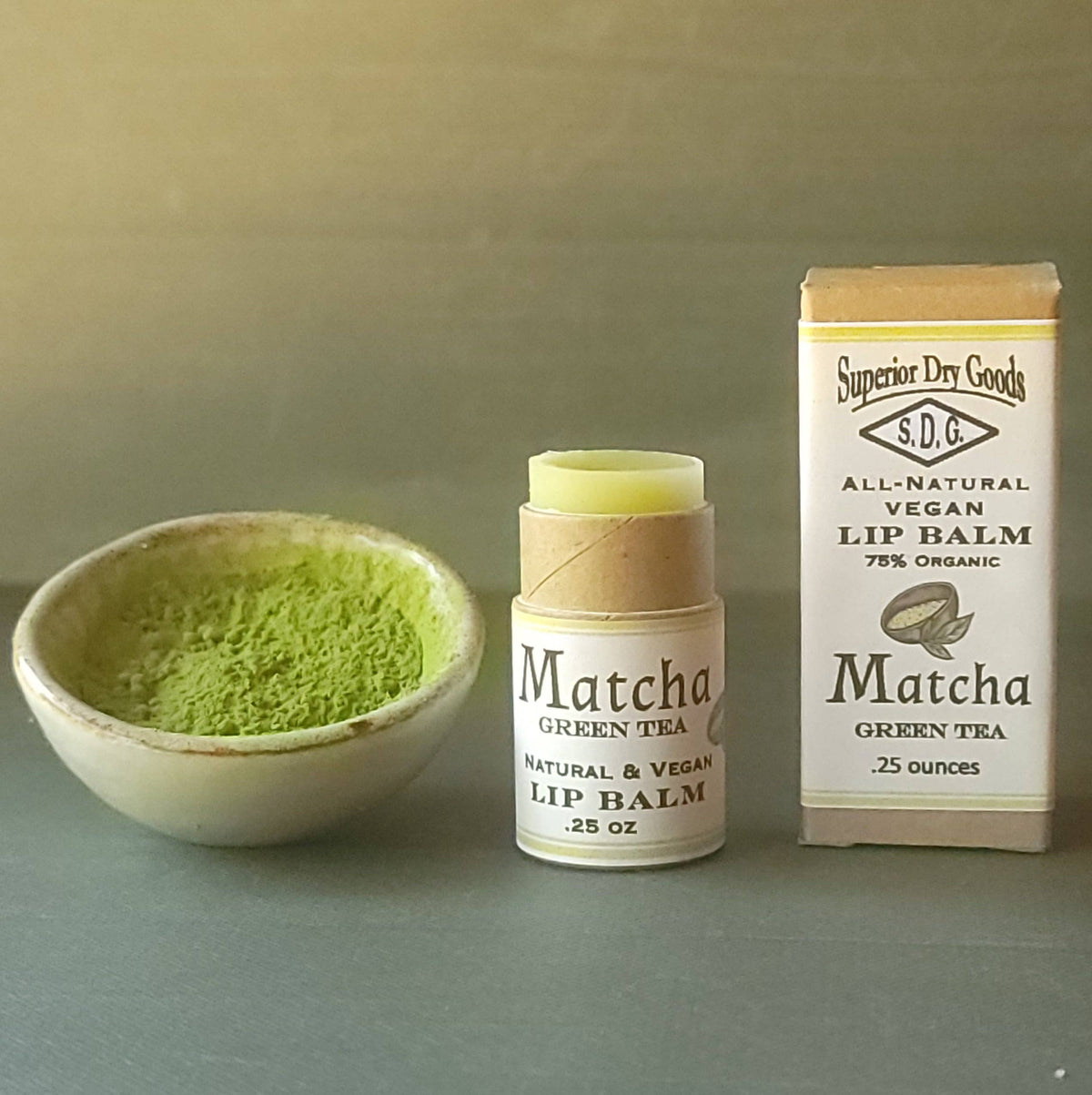 Superior Dry Goods Matcha Green Tea Lip Balm | All Natural