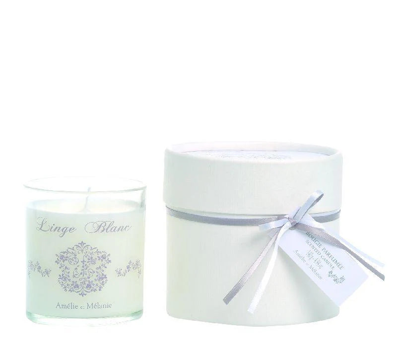 Amelie et Melanie Linge Blanc 140g Scented Candle