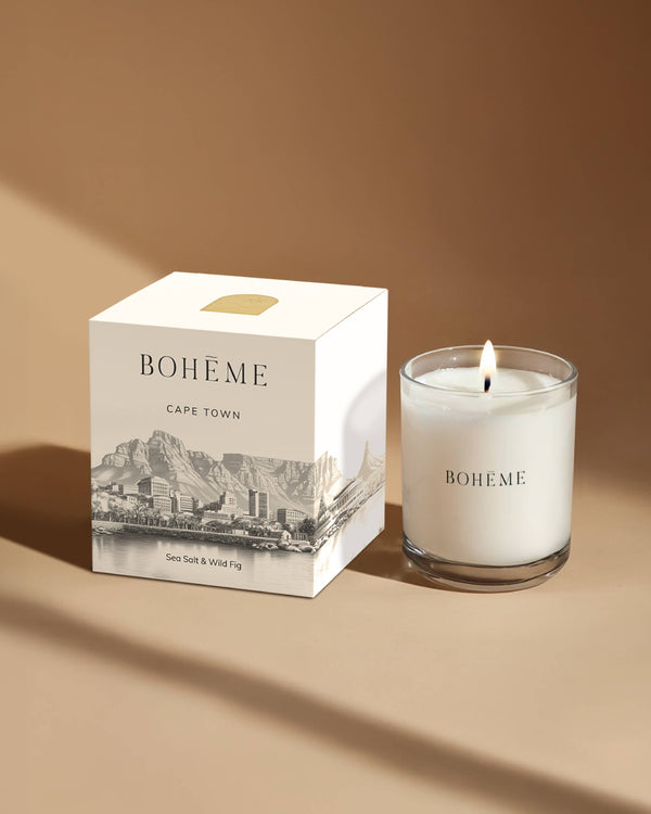 Boheme Fragrances Cape Town Candle – Sea Salt, Wild Fig & Jasmine