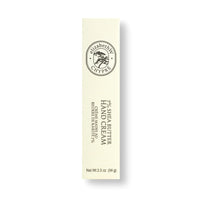 A vertical image of a rectangular Elizabeth W Atelier Chypre Hand Cream packaging in a cream color with black text and a circular logo, indicating it is "72% cocoa plain dark chocolate" from Elizabeth W.