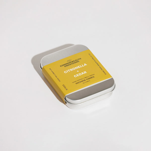 Commonwealth Provisions Citronella + Cedar Incense Cones