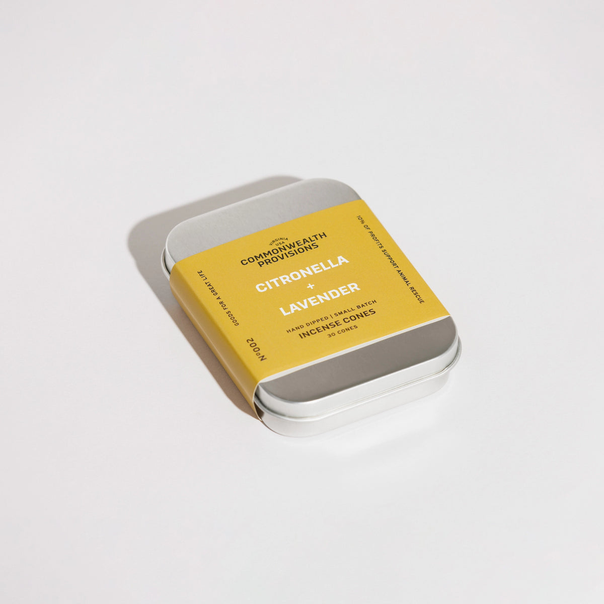Commonwealth Provisions Coni di incenso alla citronella e alla lavanda