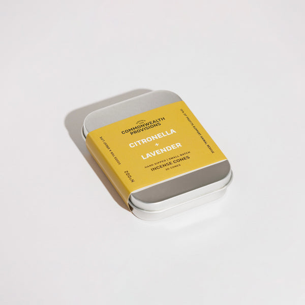 Commonwealth Provisions Citronella + Lavender Incense Cones