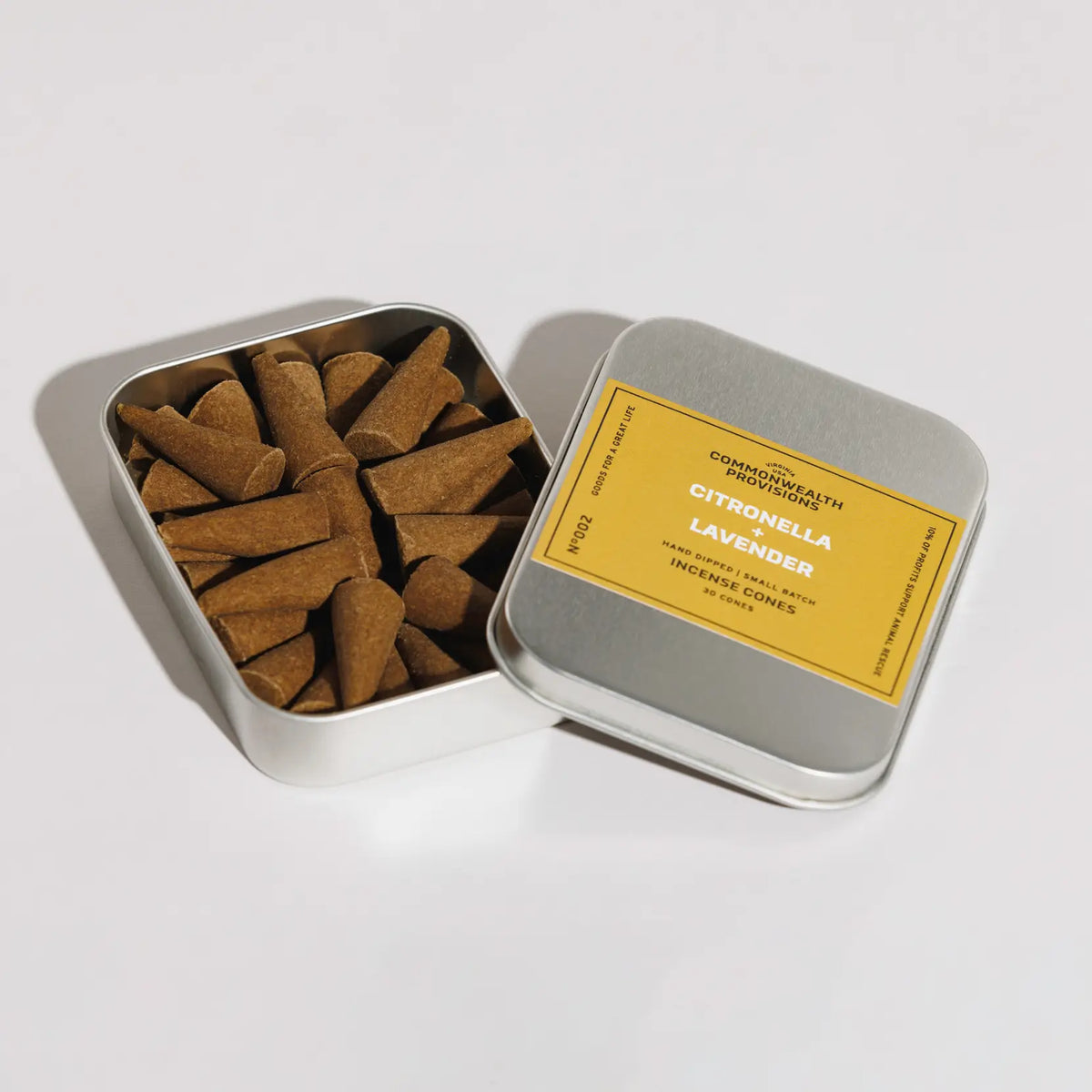 Commonwealth Provisions Coni di incenso alla citronella e alla lavanda