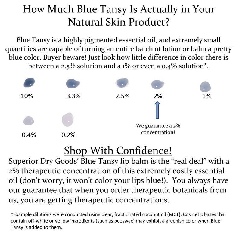Superior Dry Goods Blue Tansy Lip Balm | All Natural
