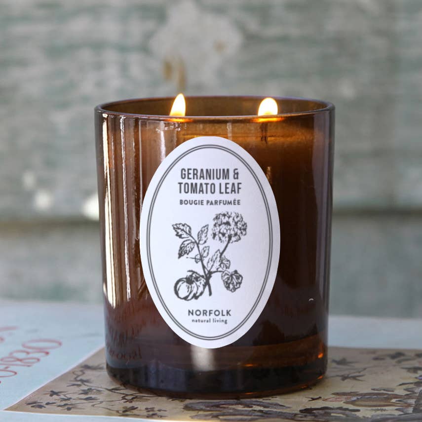 Norfolk Natural Living Geranium & Tomato Candle -  8oz