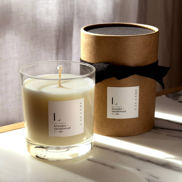 Lavande - Lavender/Sandalwood Soy Candle 7oz