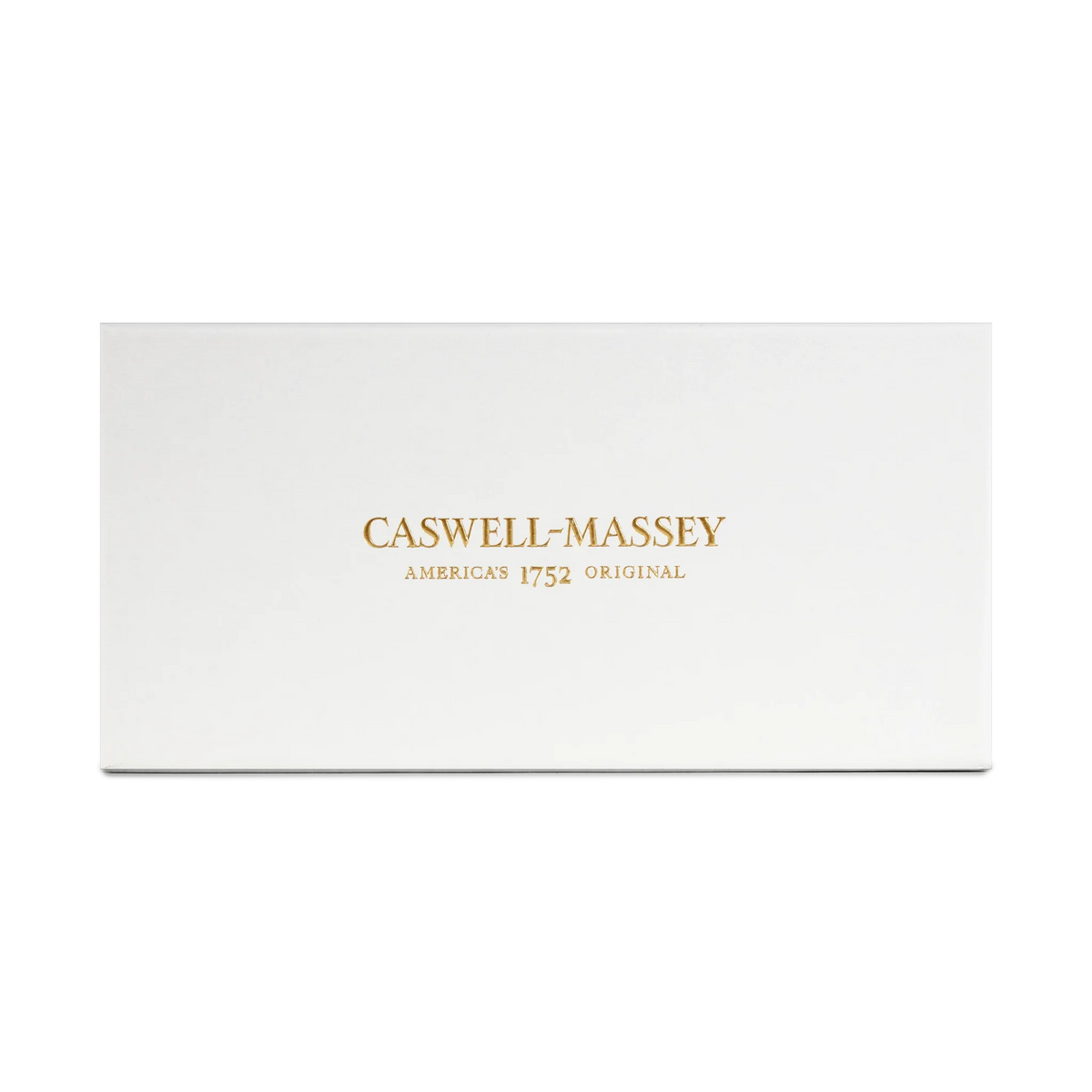 A white rectangular box displays gold text reading "Caswell-Massey Deco Soap Bundle" from Caswell-Massey, set against a plain white background.