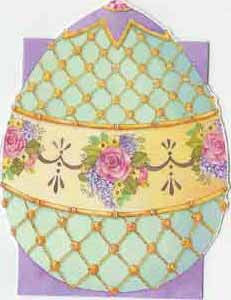 Easter Greeting Enclosure Card - Faberge Egg - Hampton Court Essential Luxuries