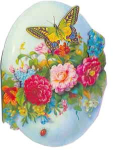 Easter Greeting Card - 3D Easter Egg with Garland & Butterflies - Hampton Court Essential Luxuries