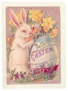 Easter Greeting Card - Easter Greeting Glitter Egg with Bunny - Hampton Court Essential Luxuries