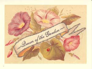 All Occasion Greeting Card - Queen of the Garden Glitter Card - Hampton Court Essential Luxuries