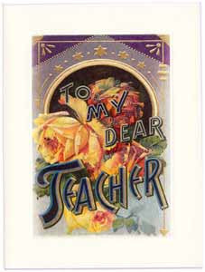 All Occasion Greeting Card - To My Dear Teacher Sparkle Card - Hampton Court Essential Luxuries