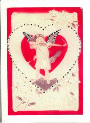 Valentine's Day Greeting Card - To My Valentine Cherub Glitter Card - Hampton Court Essential Luxuries
