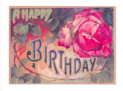 Birthday Greeting Card - A Happy Birthday Glitter Card - Hampton Court Essential Luxuries
