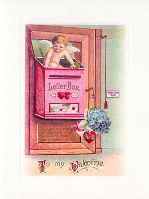 Valentine's Day Greeting Card -To My Valentine Letter Box Sparkle Card - Hampton Court Essential Luxuries