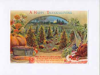 Thanksgiving Greeting Card - A Happy Thanksgiving Sparkle Card - Hampton Court Essential Luxuries