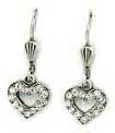 La Vie Pariseinne Austrian Crystal Open Heart Earring - Hampton Court Essential Luxuries