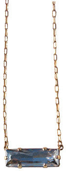 La Vie Parisienne Rectangular Crystal Pendant Necklace - Hampton Court Essential Luxuries
