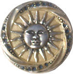 La Vie Parisienne Antique Silver Sun Pin - Hampton Court Essential Luxuries