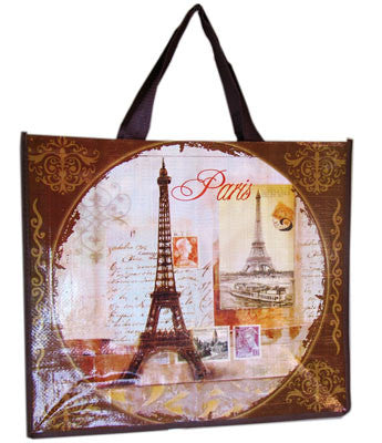 Accents Chic Shopping Bag - Paris Vintage Postcard - Hampton Court Essential Luxuries