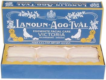 Victoria Scandinavian Soap - Lanolin-Agg-Tval 6x50gm - Hampton Court Essential Luxuries