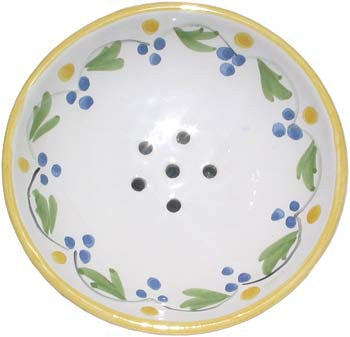 French Faience Soap Dish - Round French Yellow - Hampton Court Essential Luxuries