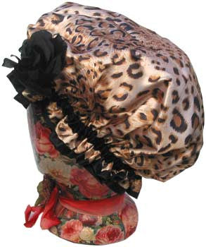 Fancy Shower Cap - Leopard Print - Hampton Court Essential Luxuries