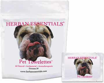 Herban Essentials Essential Oil Towelettes - Pet Towelettes - Hampton Court Essential Luxuries