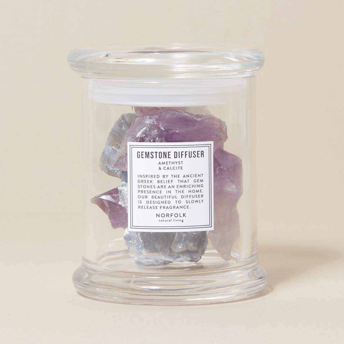 Norfolk Natural Living Lavender Gemstone Diffuser - Amethyst & Calcite